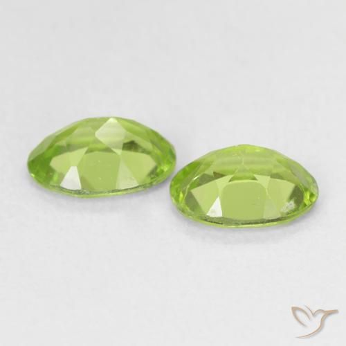 Pedras preciosas de Peridoto Verde Vivo Claro natural de 1.56 ct, oval, VVS-VS