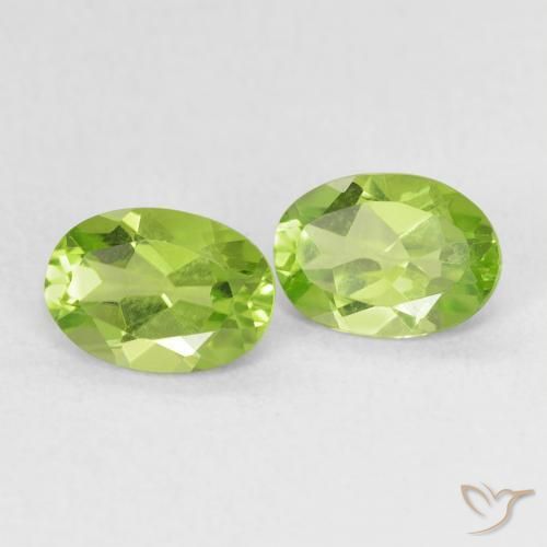 Pedras preciosas de Peridoto Verde Vivo Claro natural de 1.60 ct, oval, VS