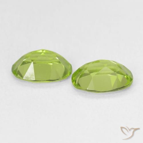 Pedras preciosas de Peridoto Verde claro natural de 1.60 ct, oval, VS