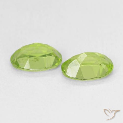 Pedras preciosas de Peridoto Verde Vivo Claro natural de 1.64 ct, oval, VS