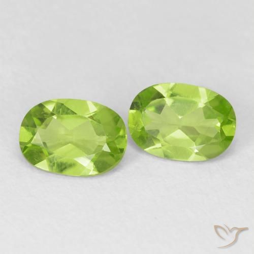 Pedras preciosas de Peridoto Verde amarelado natural de 1.75 ct, oval, VVS-VS