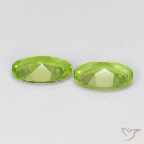 Pedras preciosas de Peridoto Verde amarelado natural de 1.53 ct, oval, VVS-VS