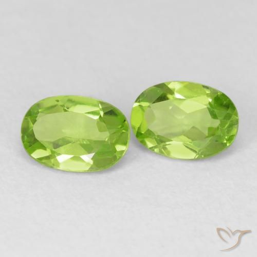 Pedras preciosas de Peridoto verde vivo natural de 1.82 ct, oval, VVS-VS