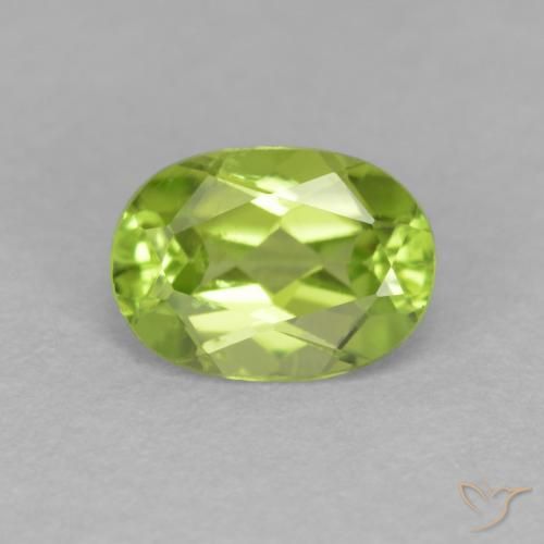 0.90ct Natural Verde claro Peridoto, oval, VS