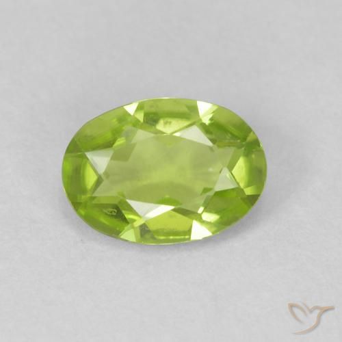 0.84ct Natural Verde claro Peridoto, oval, VVS