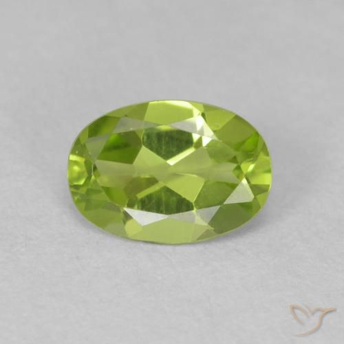 0.76ct Natural verde vivo Peridoto, oval, VVS