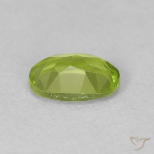 Peridoto verde vivo Natural 0.86ct, oval, VVS