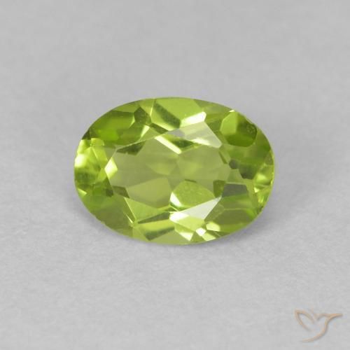 0.78ct Natural verde vivo Peridoto, oval, VVS