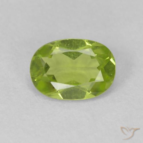 0.88ct Natural Verde médio Peridoto, oval, VVS