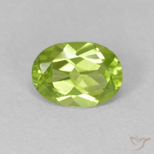 0.85ct Natural Verde médio Peridoto, oval, VVS