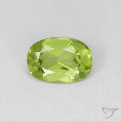 0.78ct Natural Verde médio Peridoto, oval, VVS-VS