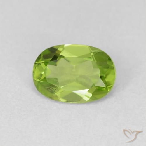 Peridoto Verde médio Natural 0.87ct, oval, VVS-VS