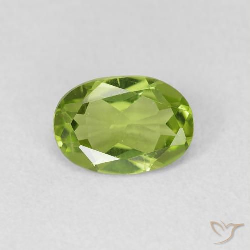 0.73ct Natural verde vivo Peridoto, oval, VVS-VS
