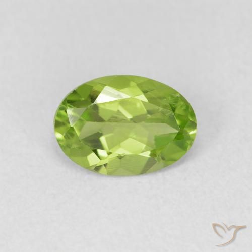 0.84ct Natural Verde médio Peridoto, oval, VVS-VS
