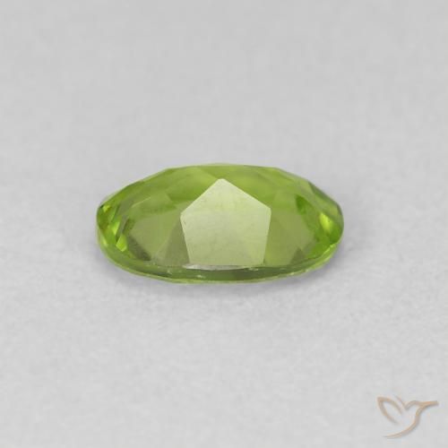 Peridoto verde vivo Natural 0.80ct, oval, VVS-VS