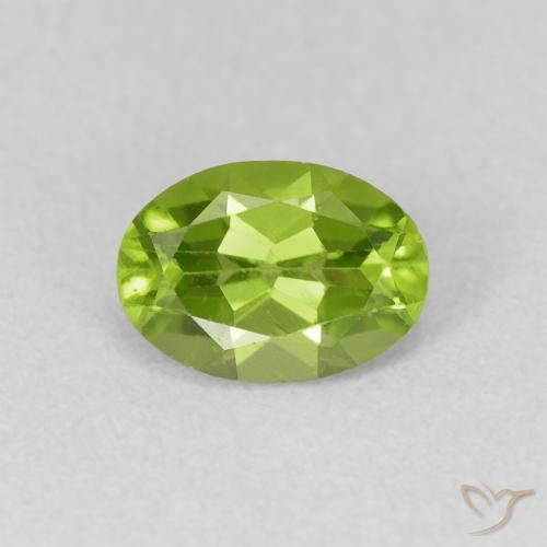 0.93ct Natural verde vivo Peridoto, oval, VVS-VS