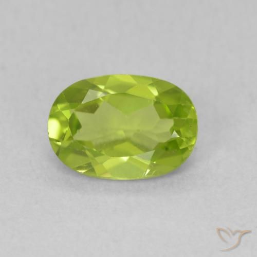 0.86ct Natural verde vivo Peridoto, oval, VS