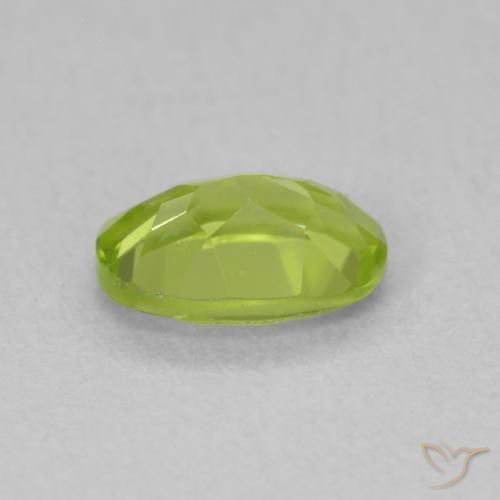 Peridoto verde vivo Natural 0.86ct, oval, VS