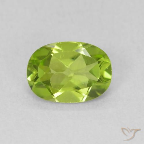 0.84ct Natural verde vivo Peridoto, oval, VS