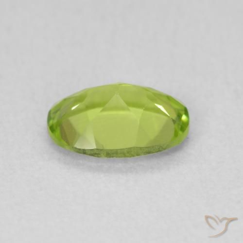 Peridoto verde vivo Natural 0.84ct, oval, VS