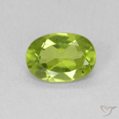 0.85ct Natural Verde médio Peridoto, oval, VS