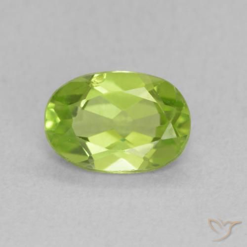0.85ct Natural verde vivo Peridoto, oval, VS