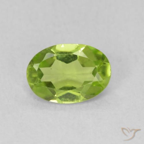 0.75ct Natural verde vivo Peridoto, oval, VS