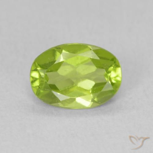 0.86ct Natural verde vivo Peridoto, oval, VS