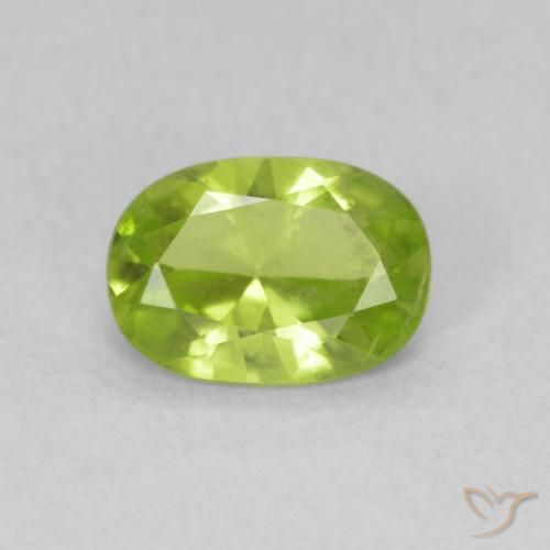 0.80ct Natural verde vivo Peridoto, oval, VS