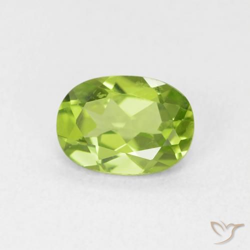 Peridoto Verde médio Natural 0.88ct, oval, VVS-VS