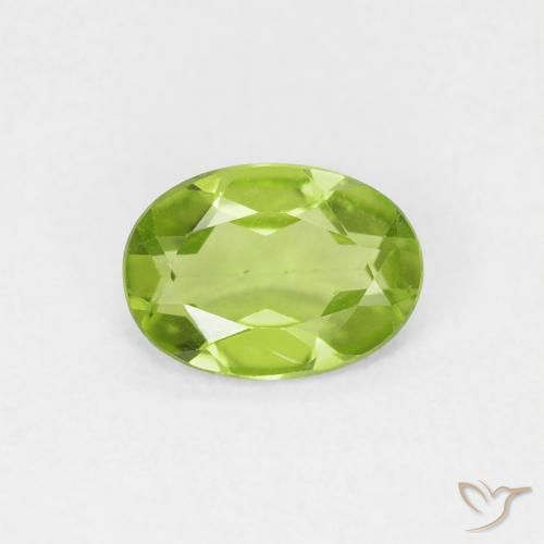 0.72ct Natural verde vivo Peridoto, oval, VVS-VS