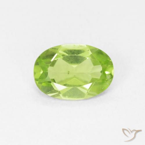 0.77ct Natural Verde médio Peridoto, oval, VVS-VS