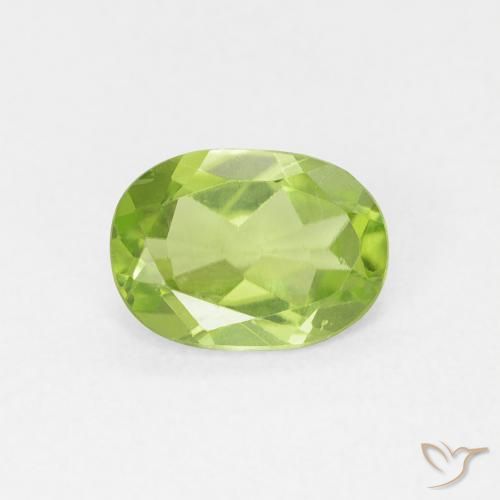0.88ct Natural Verde médio Peridoto, oval, VVS-VS