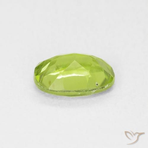 Peridoto verde vivo Natural 0.93ct, oval, VS