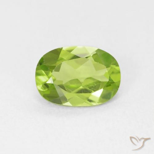 0.92ct Natural Verde médio Peridoto, oval, VVS-VS