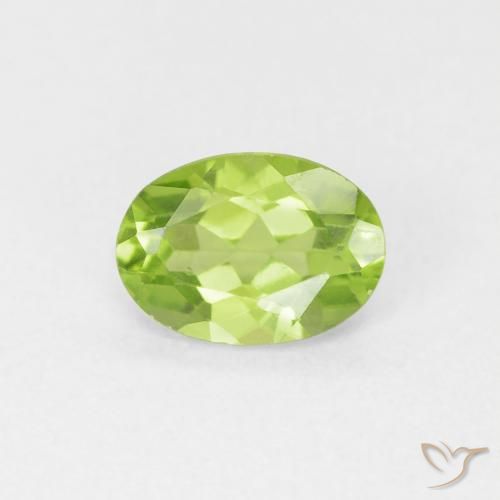 0.80ct Natural Luz verde Peridoto, oval, VVS-VS