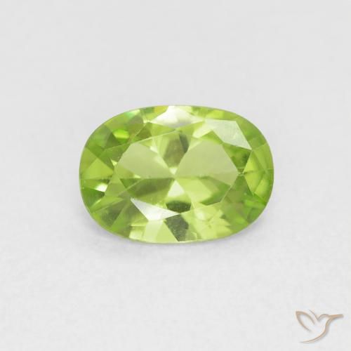 0.77ct Natural Verde médio Peridoto, oval, VVS-VS