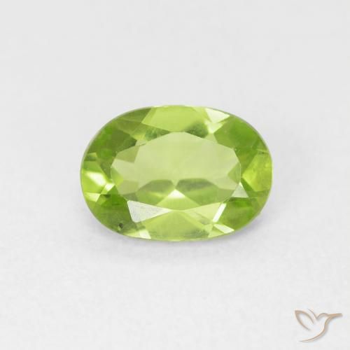0.86ct Natural verde vivo Peridoto, oval, VS