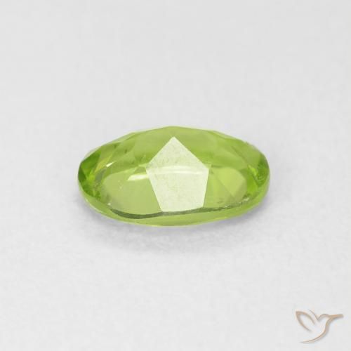Peridoto verde vivo Natural 0.86ct, oval, VS