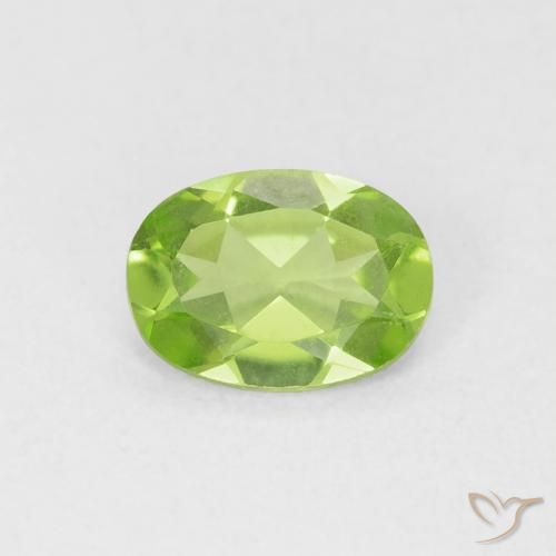 0.78ct Natural Verde médio Peridoto, oval, VVS-VS