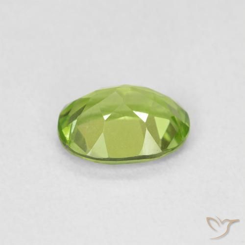 Peridoto Verde amarelado Natural 0.90ct, oval, VVS-VS