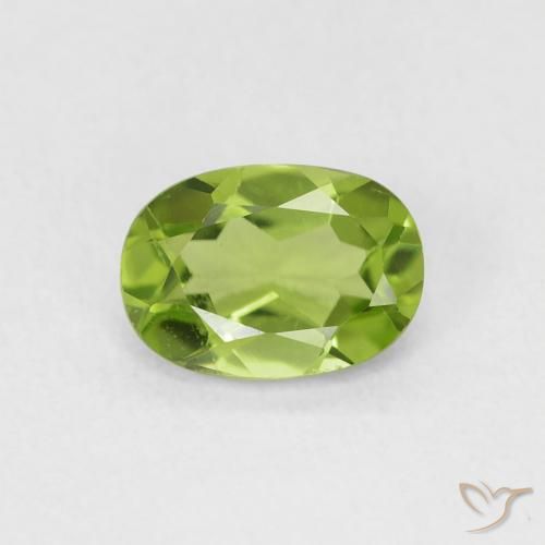 0.92ct Natural Verde médio Peridoto, oval, VVS-VS