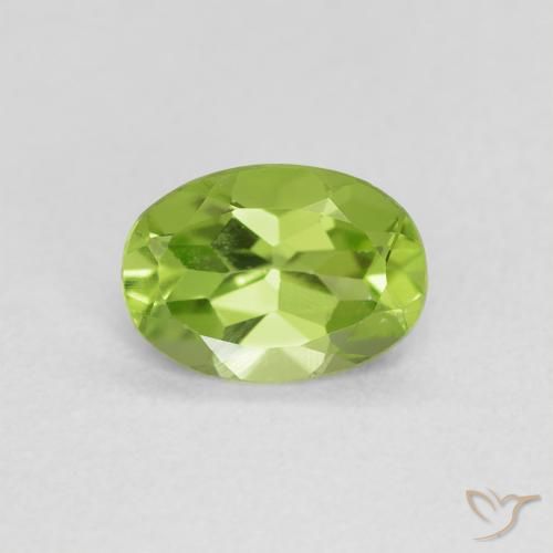0.83ct Natural verde vivo Peridoto, oval, VVS-VS