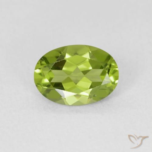 0.88ct Natural Verde médio Peridoto, oval, VVS-VS