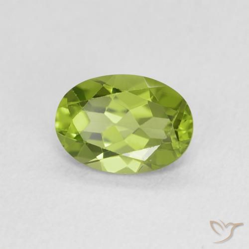 Peridoto Verde médio Natural 0.88ct, oval, VVS-VS