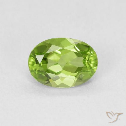 1.00ct Natural verde vivo Peridoto, oval, VVS-VS