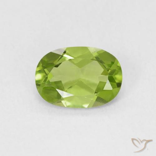 0.85ct Natural Verde amarelado Peridoto, oval, VVS-VS