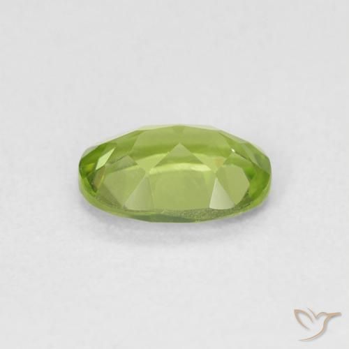 Peridoto Verde amarelado Natural 0.85ct, oval, VVS-VS