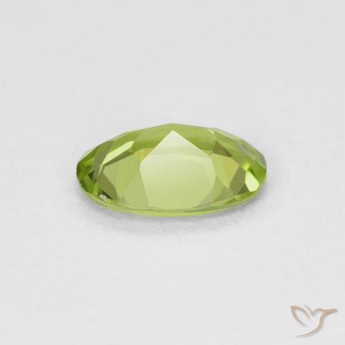 Peridoto verde vivo Natural 0.70ct, oval, VVS-VS