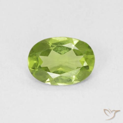 0.80ct Natural Verde Vivo Claro Peridoto, oval, VVS-VS